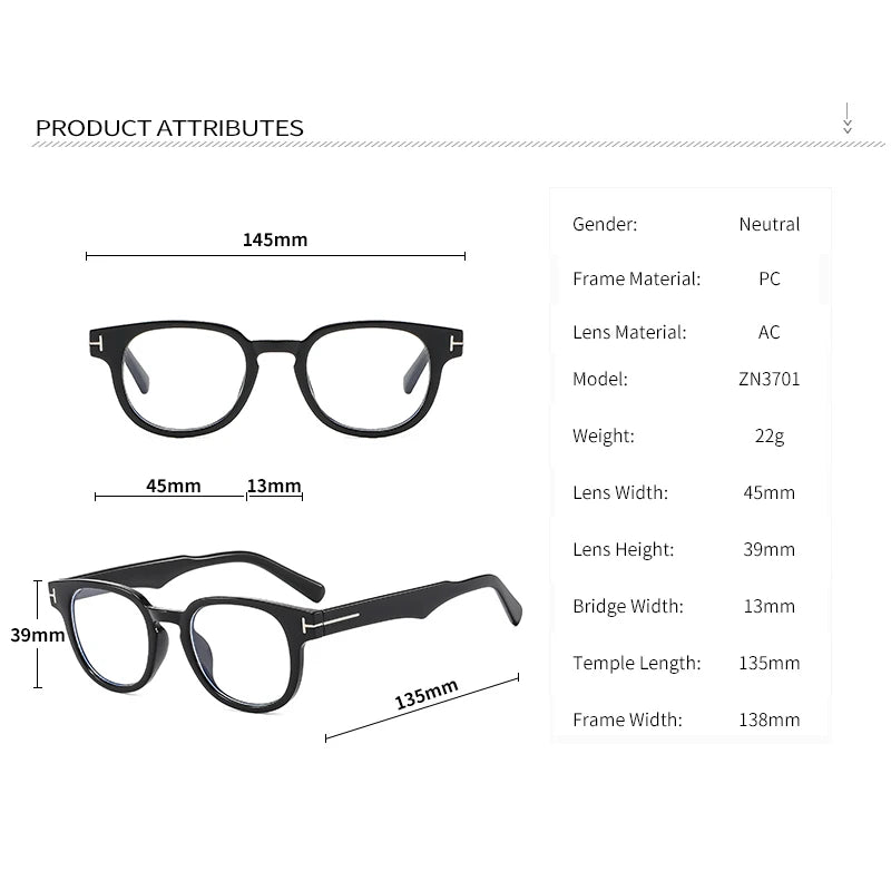 Super Comfortable Glasses for Men and Women, Modern and Versatile